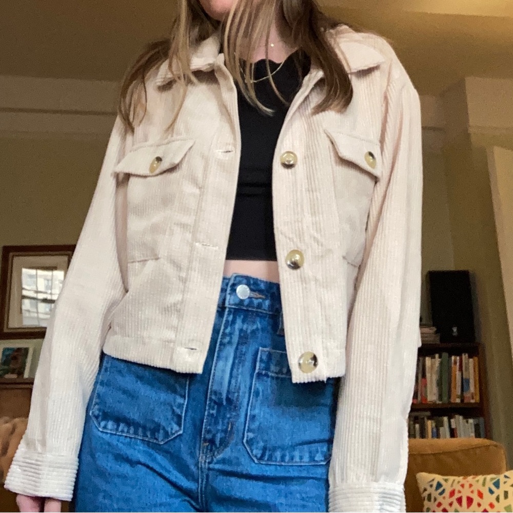 Light pink corduroy jacket